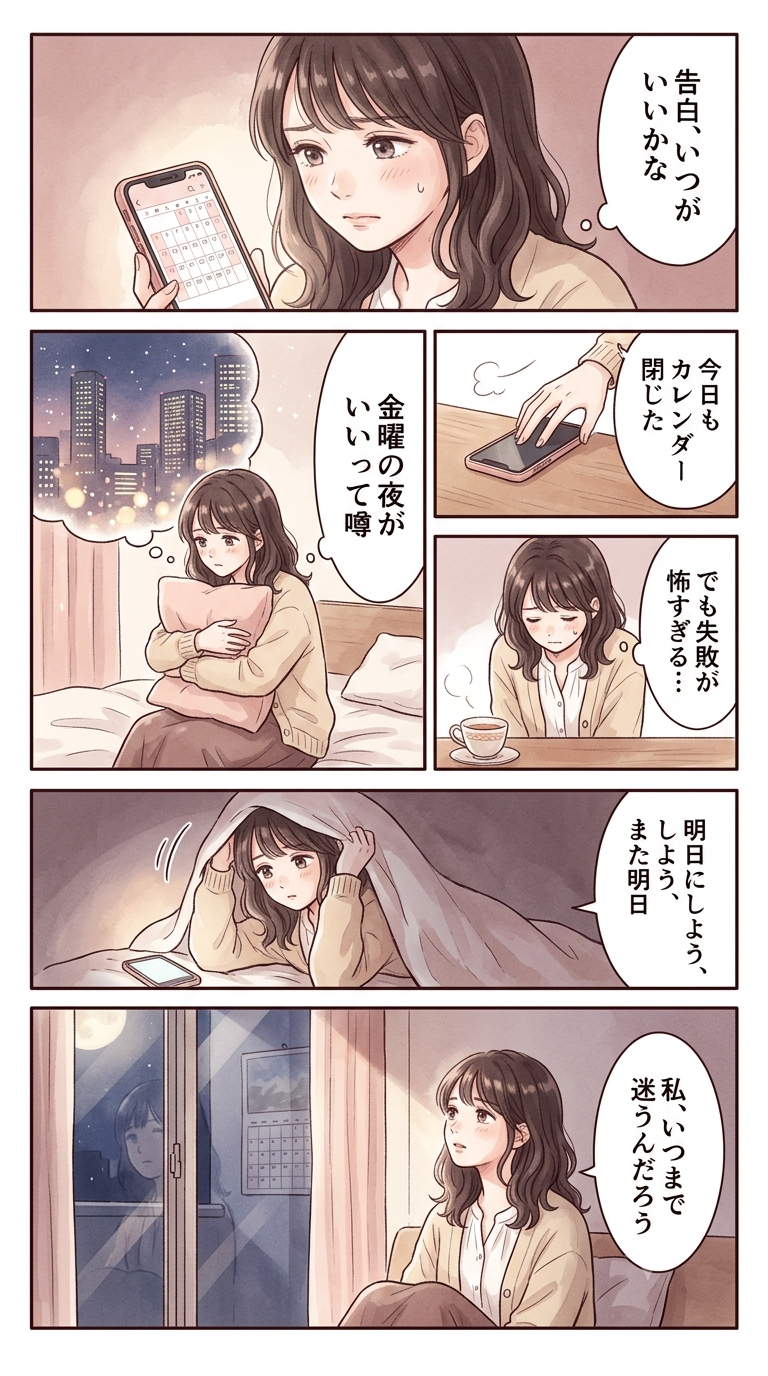 告白の成功率が上がる曜日と時間帯｜200人調査でわかった正解｜恋愛マンガ