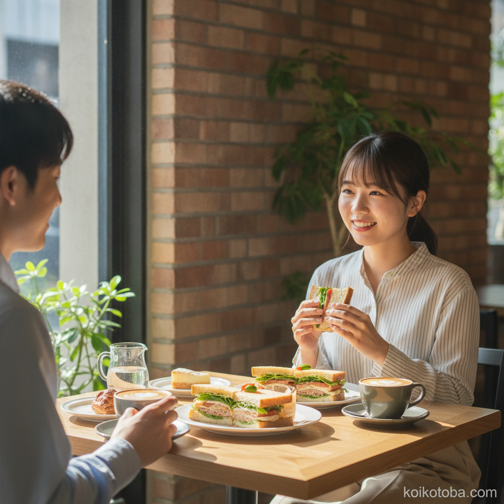 カフェでのランチ風景