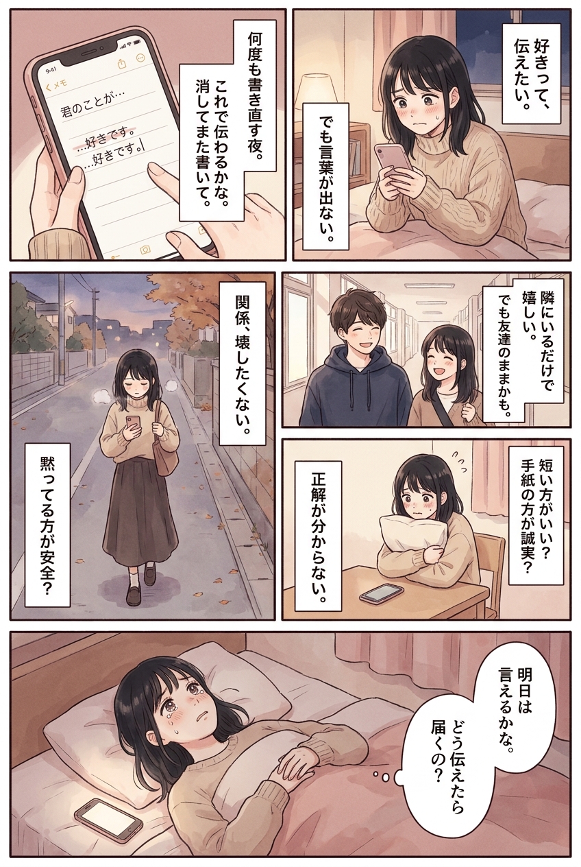 告白のセリフ例文10選｜相手別に響く一言と伝え方のコツ｜恋愛マンガ