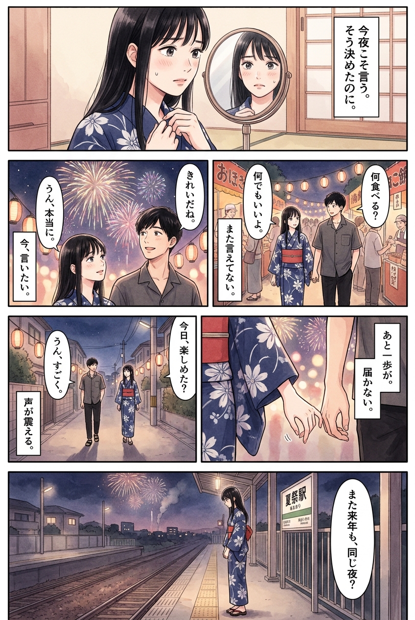 花火大会デートで告白を成功させる会話の流れ7選｜恋愛マンガ