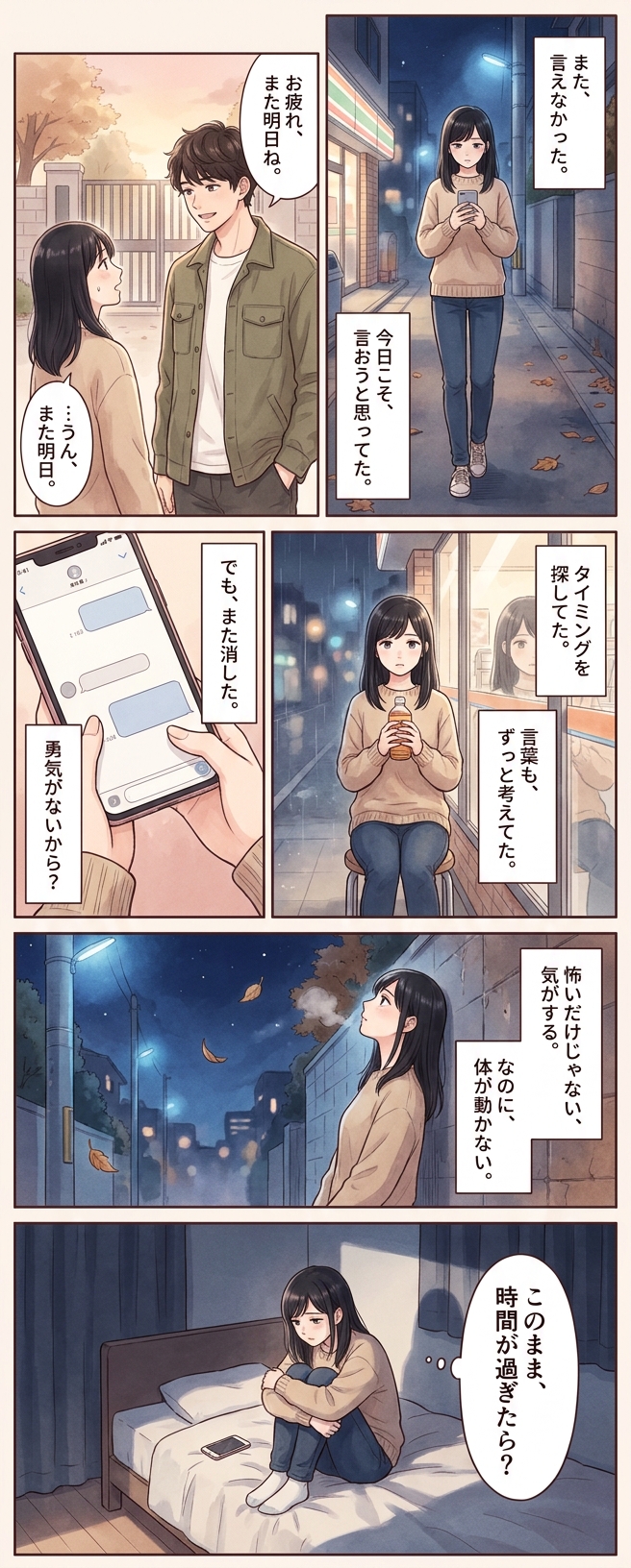 告白の勇気が出ない夜に読む5つの背中の押し方｜恋愛マンガ