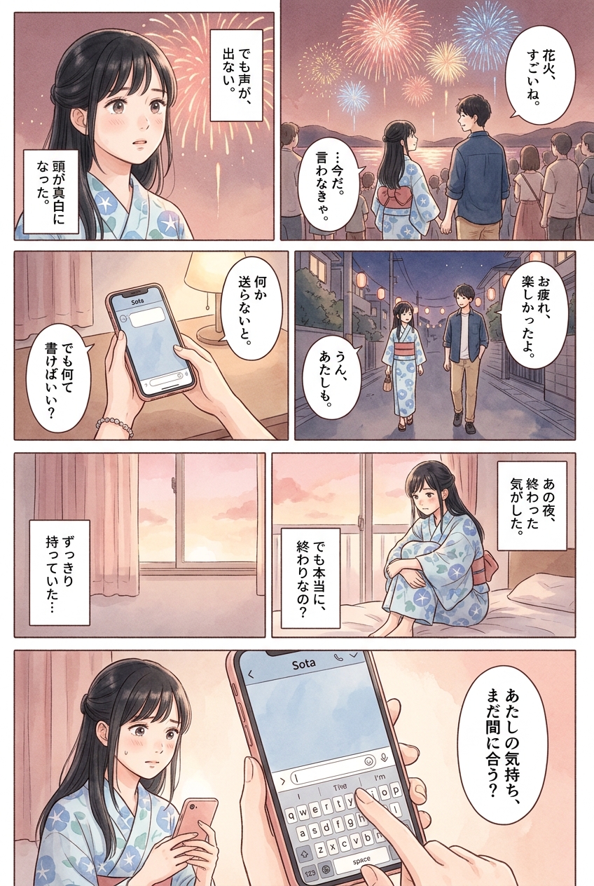 告白できなかった花火大会デートを次に繋ぐ7つの挽回術｜恋愛マンガ
