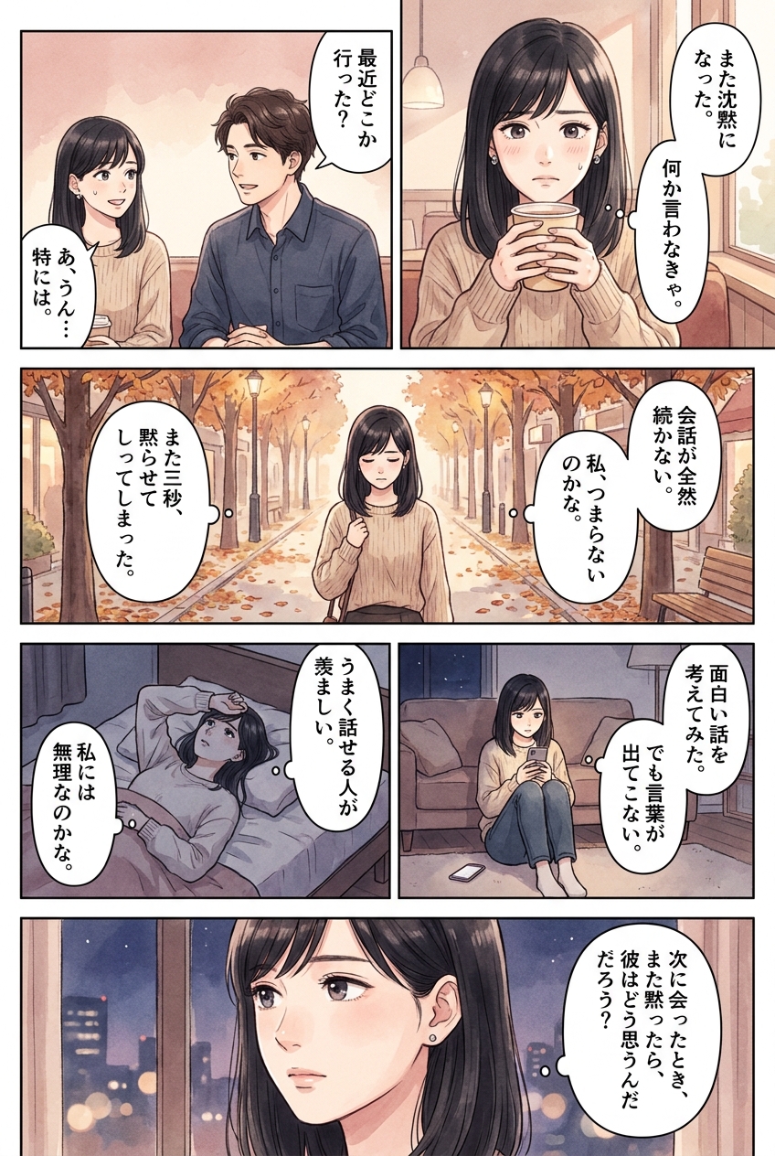 雑談が自然に弾む人の共通点7選｜距離が縮まる話の続け方｜恋愛マンガ
