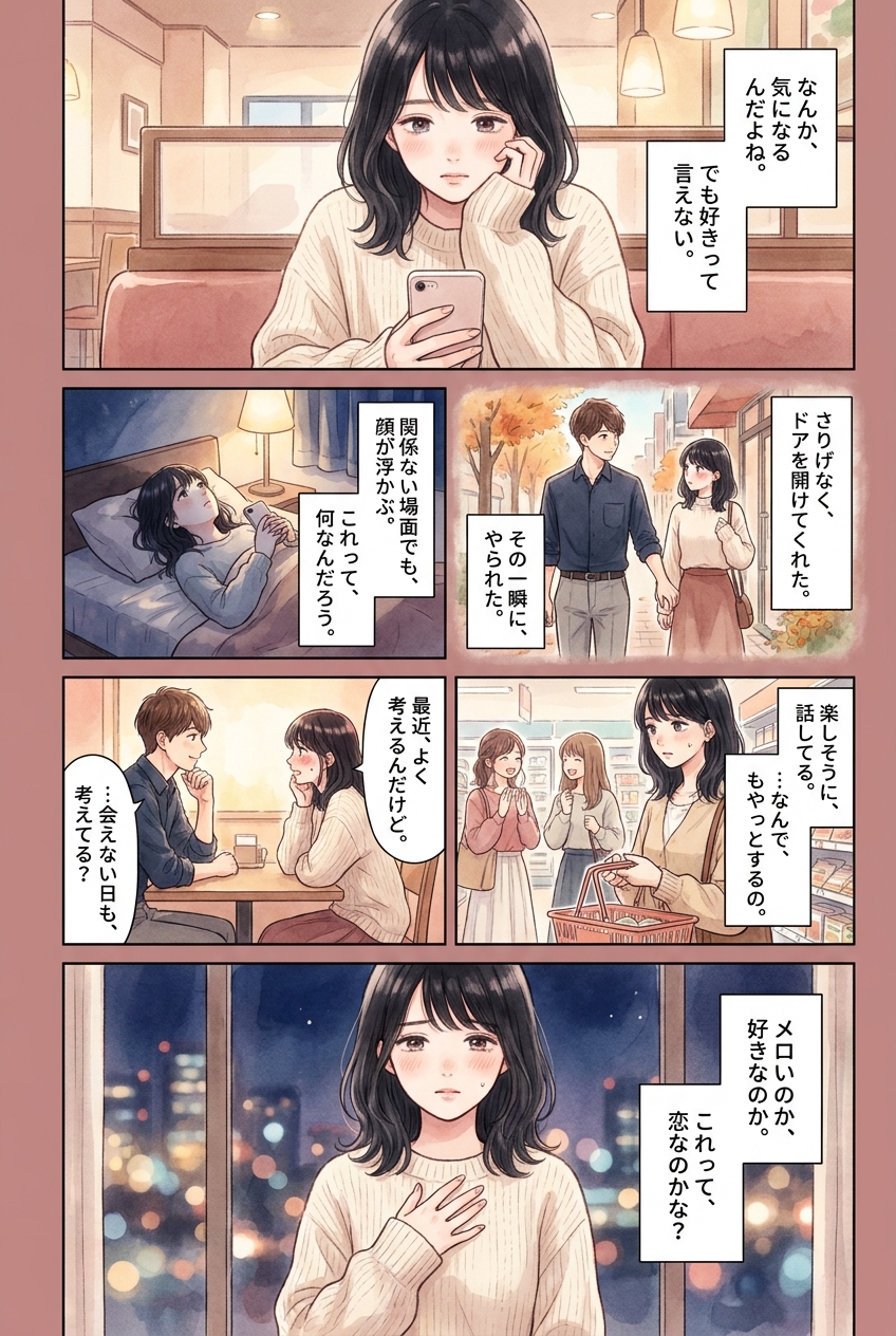メロいと感じる瞬間、恋に変わる境界線はどこ?|恋愛マンガ