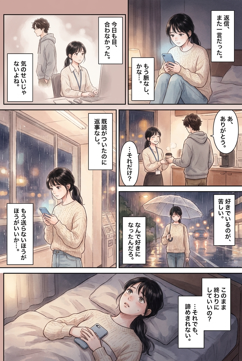 脈なしからの逆転｜距離が縮まった人の行動パターン5つ｜恋愛マンガ