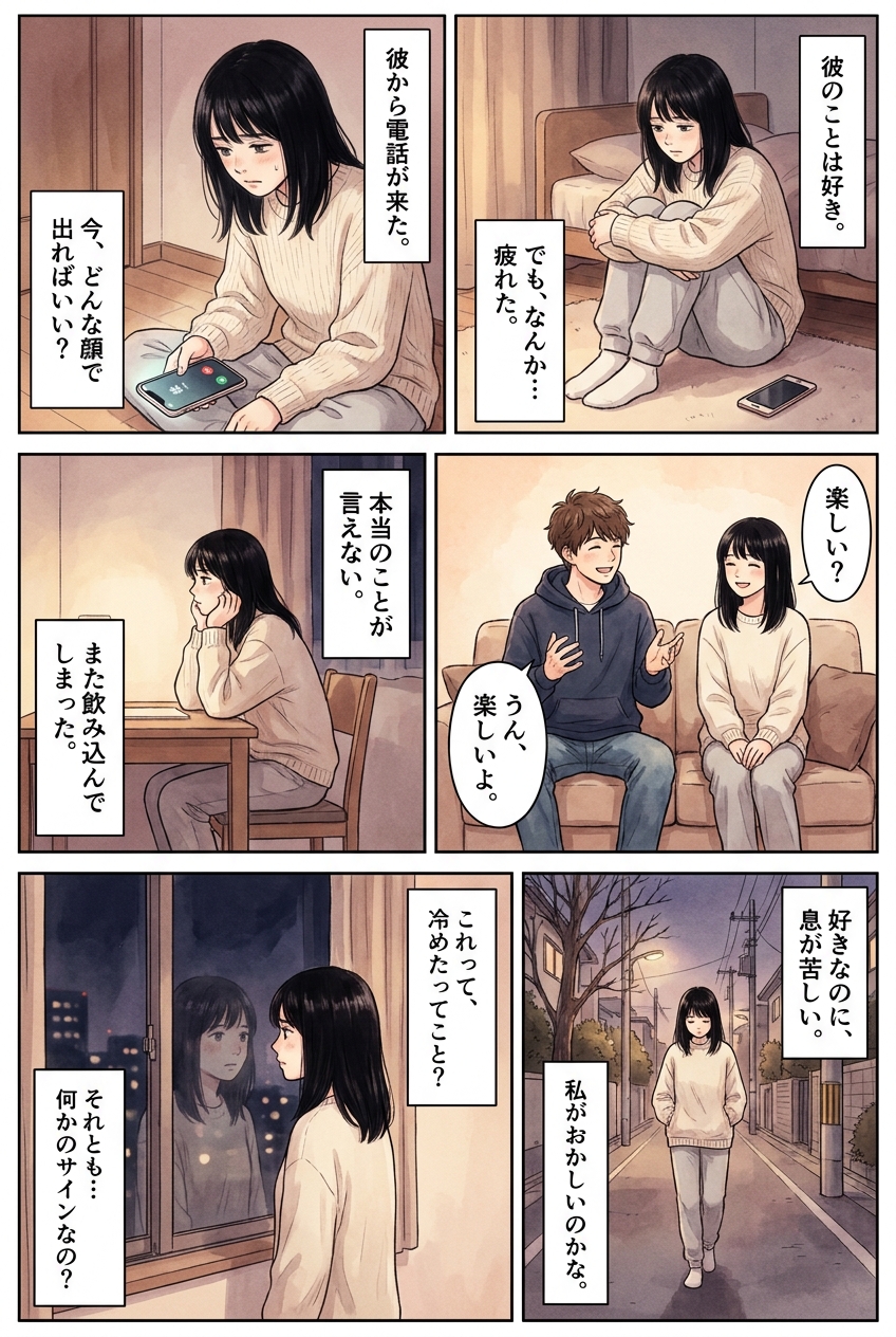 彼氏のことは好きなのに疲れた…その感情が教えてくれる3つのこと｜恋愛マンガ