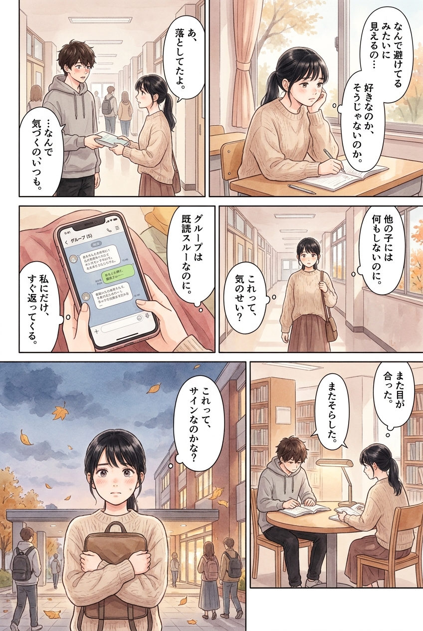 奥手男子が好きな人にだけ出すサイン、見落としやすい5つの場面｜恋愛マンガ