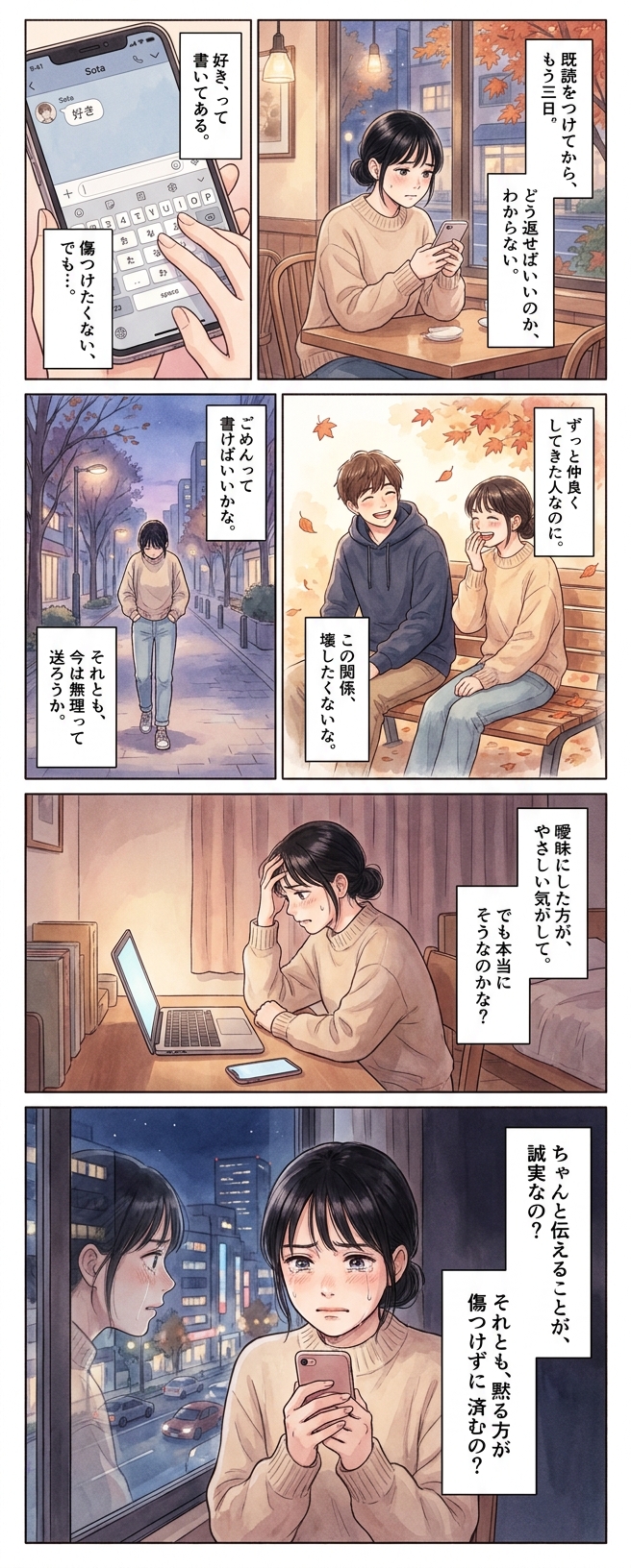 振られ方が綺麗な人は何が違う？関係を壊さず終わる5つの言葉｜恋愛マンガ