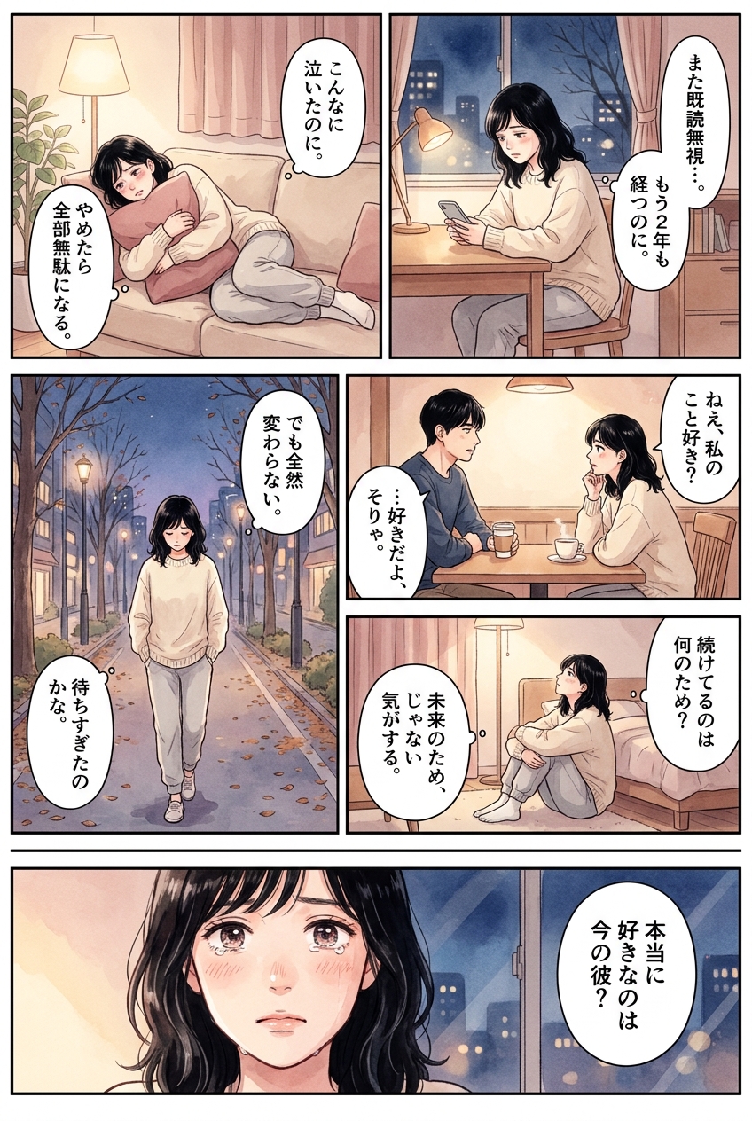 サンクコスト効果で続けてきた恋愛、終わらせる前に考える3つの問い｜恋愛マンガ