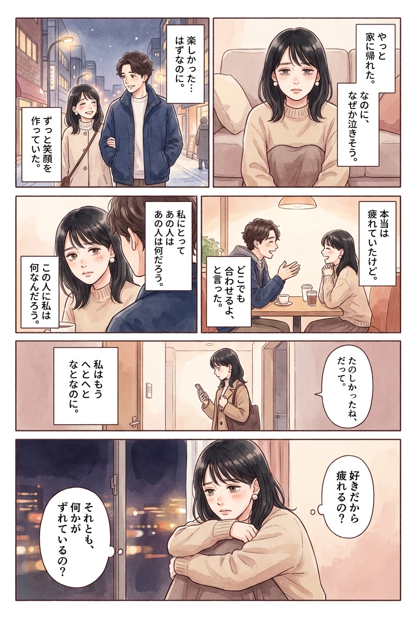 デートが疲れる…その原因を関係性から読み解く5つの視点｜恋愛マンガ