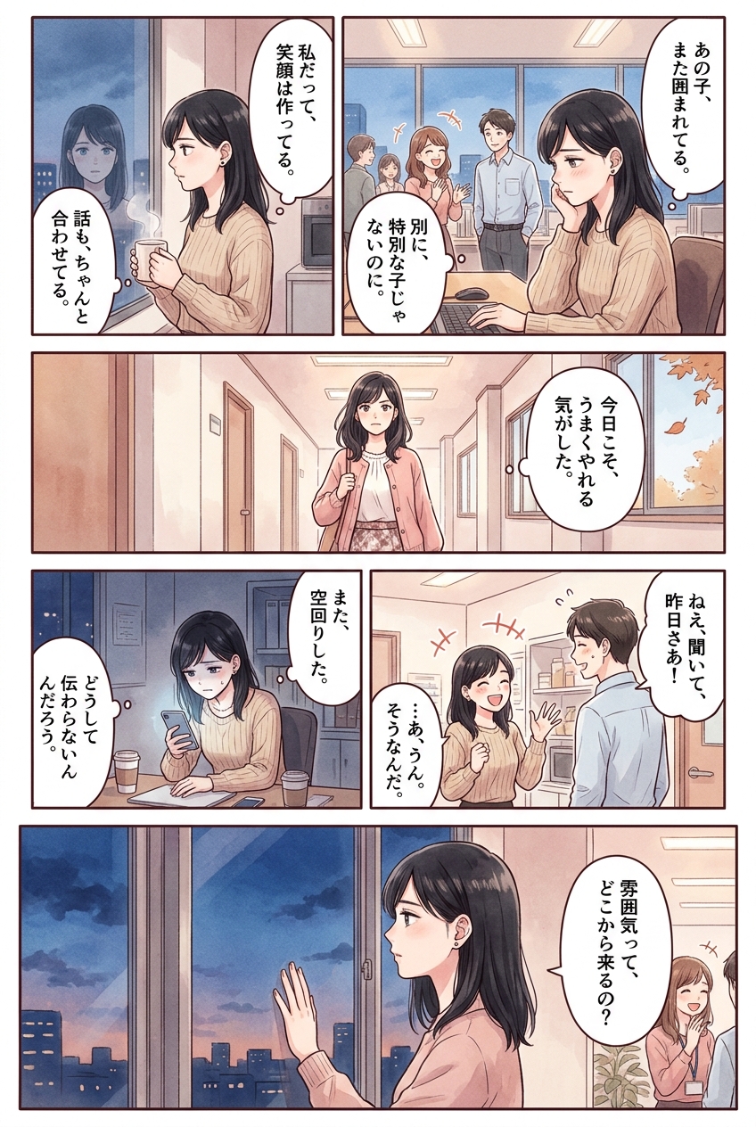 モテる女の雰囲気が出る人、出ない人の違いはどこにある？｜恋愛マンガ