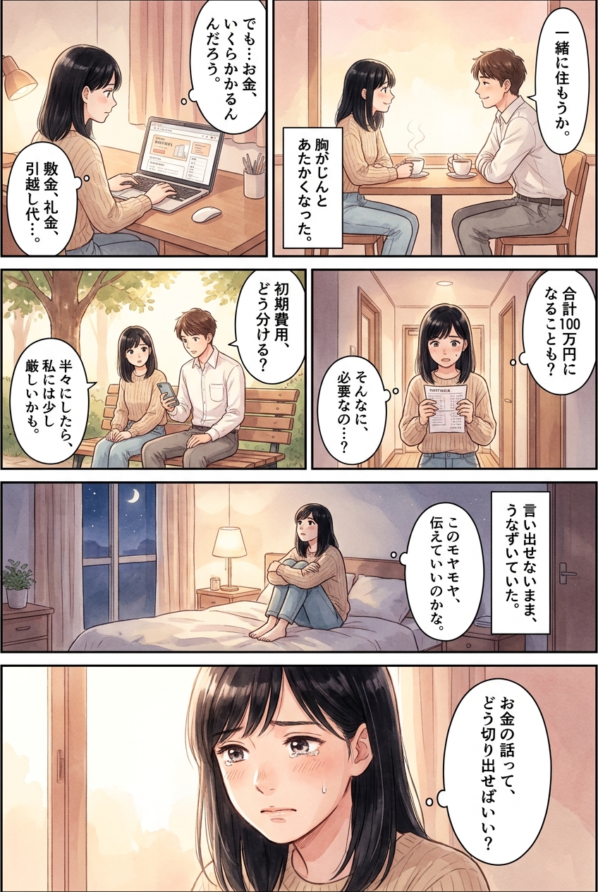 同棲の初期費用、何にいくらかかる？項目別の目安と二人で決める分担の考え方｜恋愛マンガ