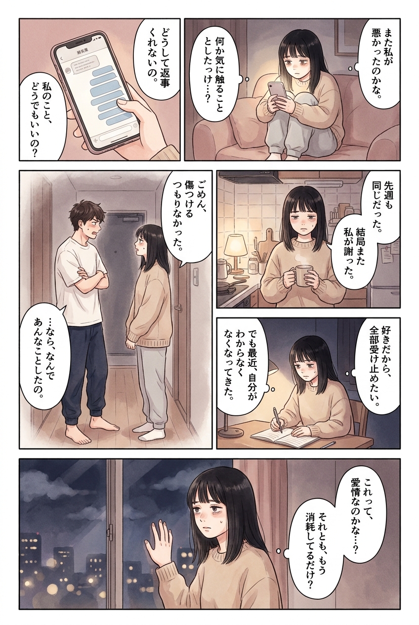 メンヘラ気質の恋人と向き合う前に知っておく3つの境界線｜恋愛マンガ