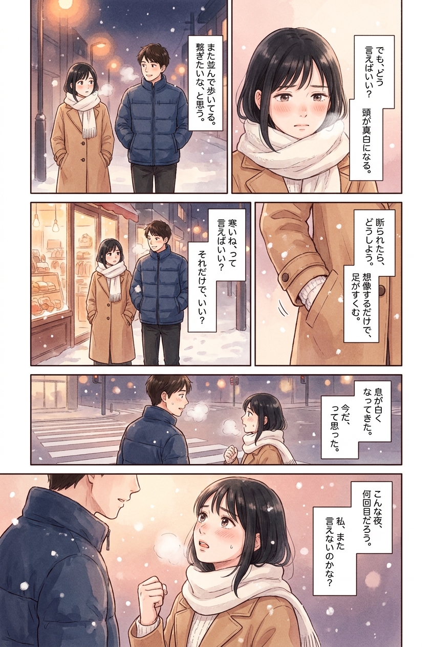 寒い日に手を繋ぎたい、自然なきっかけの作り方4つ｜恋愛マンガ