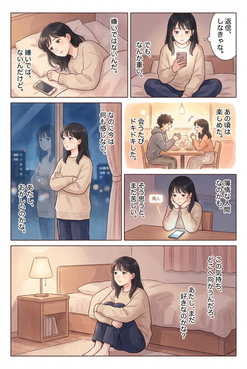 倦怠期に「好きか分からない」は、むしろ関係が動く手前かもしれない｜恋愛マンガ
