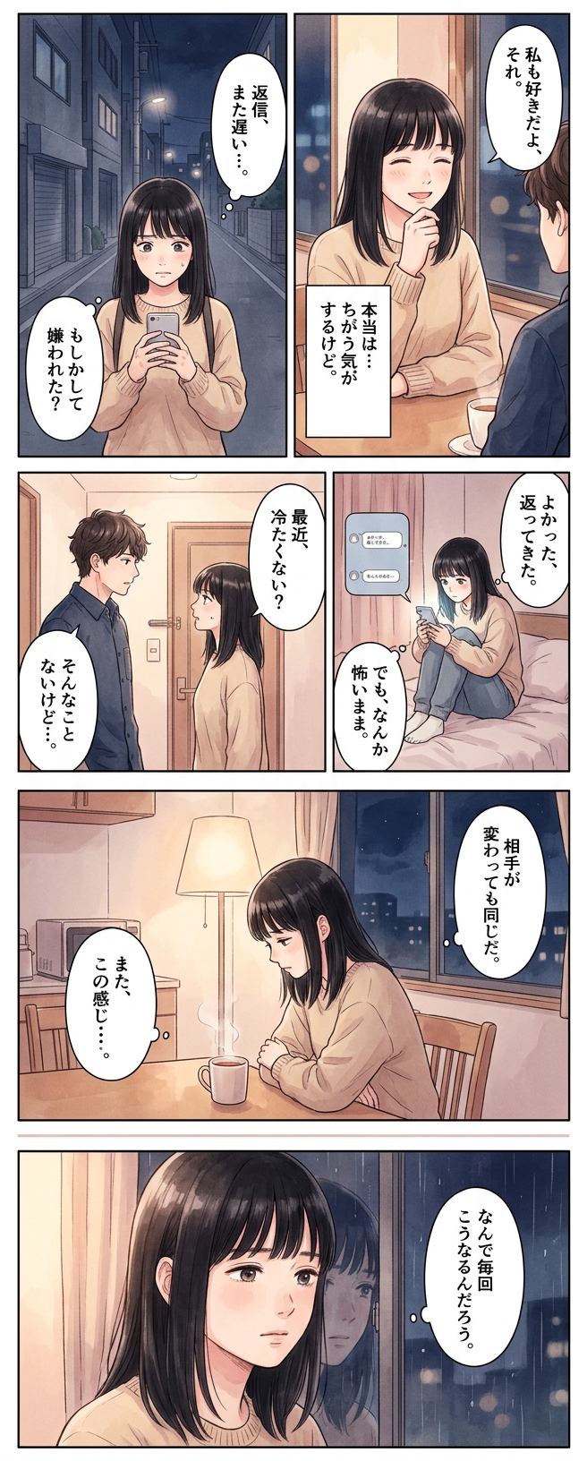 自己受容できていない人が恋愛で繰り返しやすい、3つのパターン｜恋愛マンガ