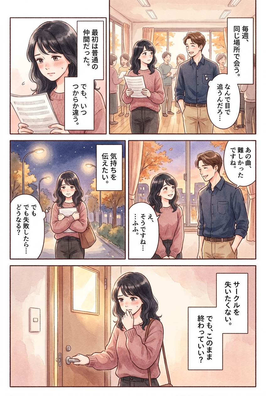趣味サークルで出会いを作るなら、知っておきたい関係の進め方|恋愛マンガ