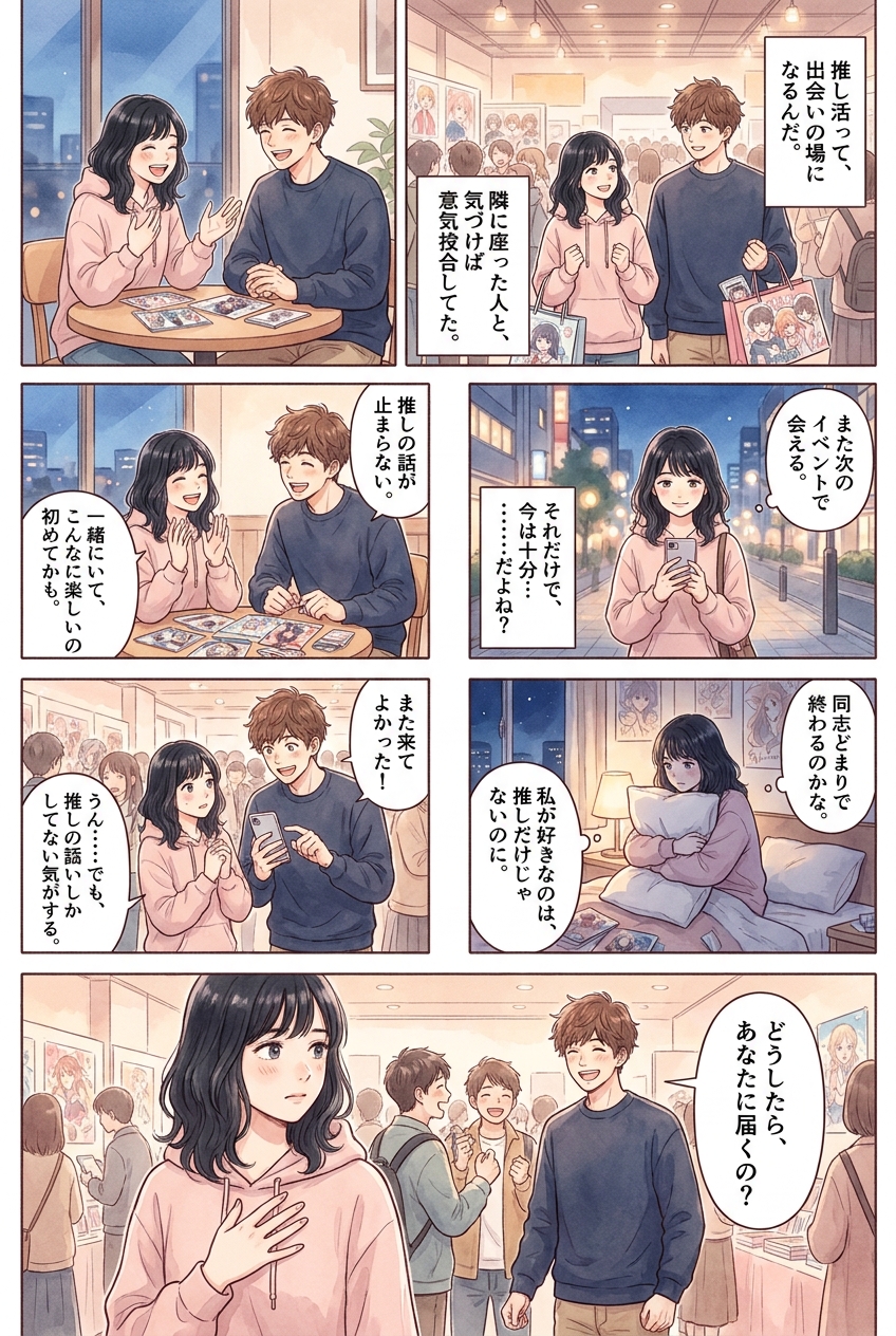 推し活で出会った人が恋愛に進めた、3つの共通点|恋愛マンガ