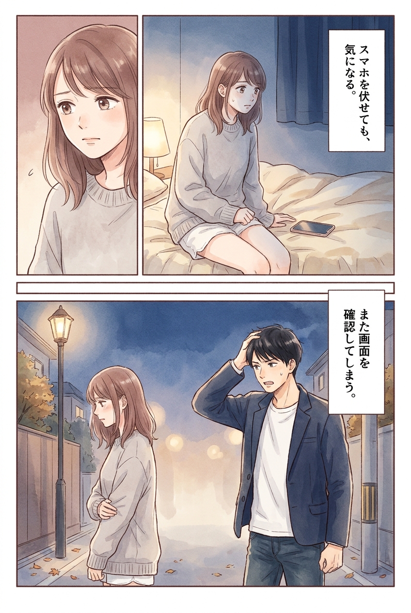 相手から連絡させるおまじない、喧嘩後に待つ夜の心の保ち方｜恋愛マンガ